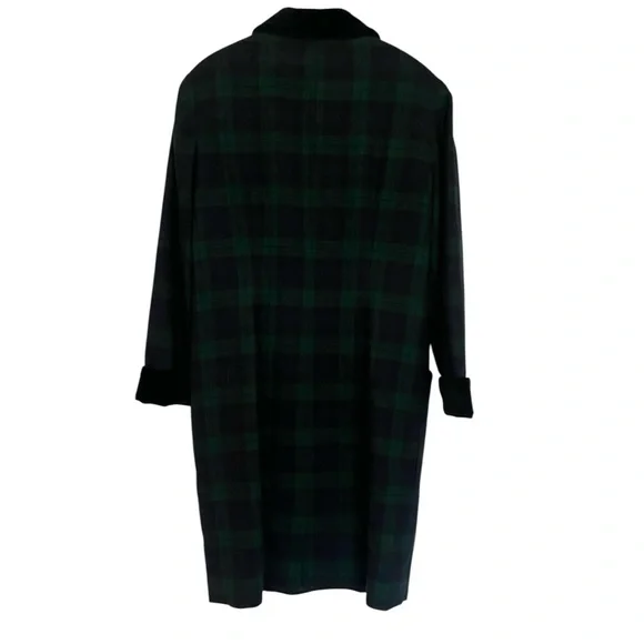 Brooks Brothers Black and Green Plaid Midi Dress - Picture 2 of 4